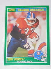 1989 SCORE TONY DORSETT RECORD BREAKER CARD #326
