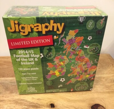 Jigraphie 2014/15 Fußballkarte UK Irland Puzzle 150 Teile limitierte Auflage