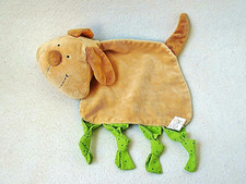 esprit Hund braun türkis grün Schnuffeltuch Schmusetuch Kuscheltuch (T188)