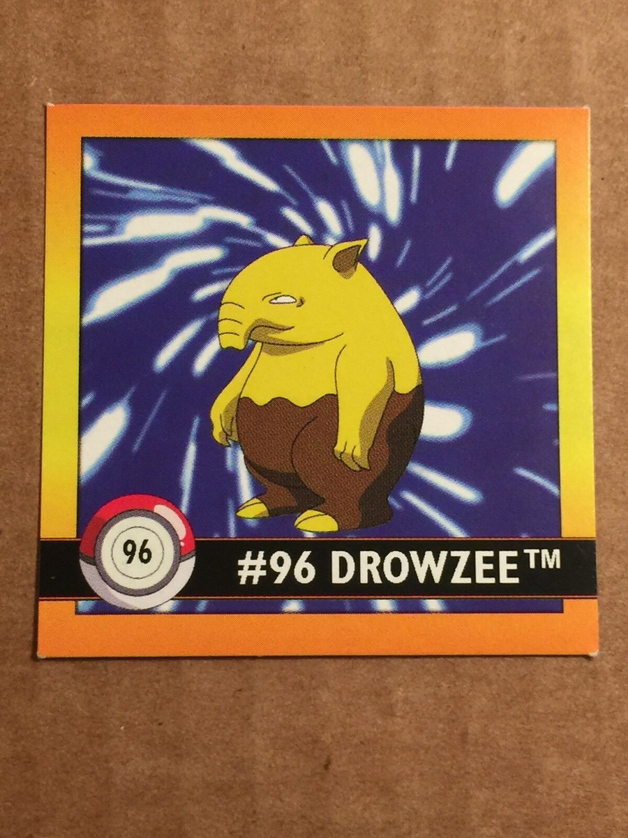 Pokemon 1999 Artbox Series 1 Stickers Drowzee 96. FREE SHIPPING