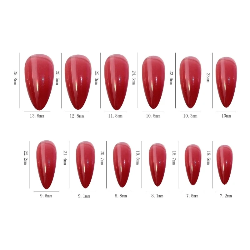 576Pcs Medium Square Press on Nails Colored Full Cover Fake Nails Fingernails - Image 3 of 4