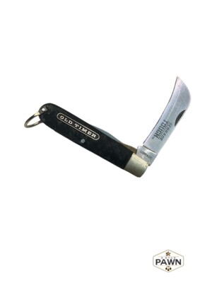 Schrade Old Timer Knife By Taylor 2165OT Utility Hawkbill Black