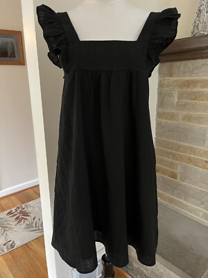 Love, Bonito NWT 100% cotton black lined dress sz 2