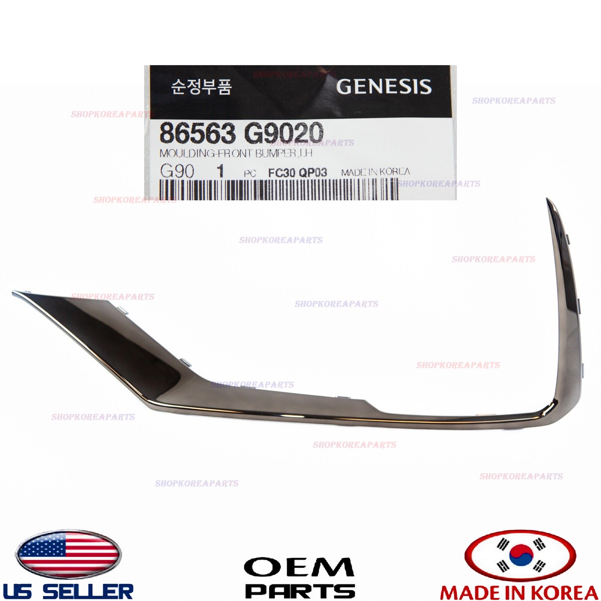 MOULDING FRONT BUMPER LOWER Left DRIVER SIDE ⭐OEM⭐ GENESIS G70.