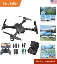 Premium 1080P FPV Drone with 120° Wide Angle Camera: APP-Controlled, Gesture ...