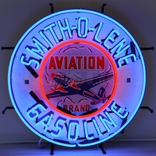 Neon Sign Smitholene Gasoline Gas light wall lamp Aviation Fuel Airplane Hanger