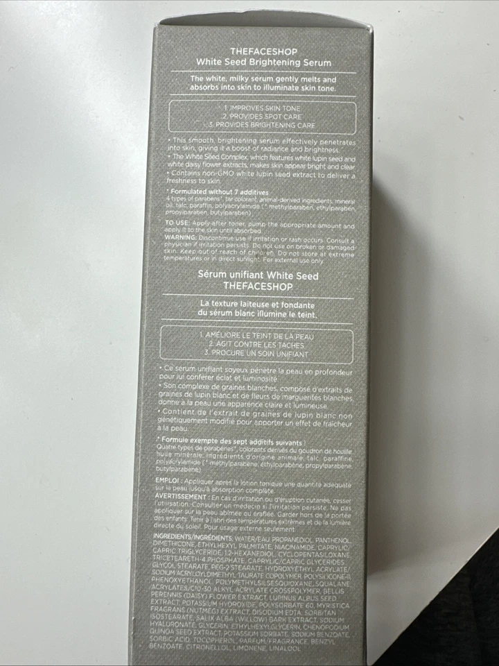 🩷 THE FACE SHOP Suero Iluminador Semillas Blancas 50ml Exp 27 Foto 2 de 3