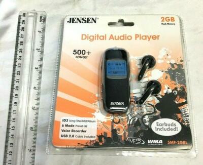 Jensen Digital Audio Player 2GB With Earbuds SMP-2GBL NIP Free Shipping