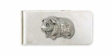 Guinea Pig Money Clip Jewelry Sterling Silver Handmade Piggie Money Clip GP6-MC