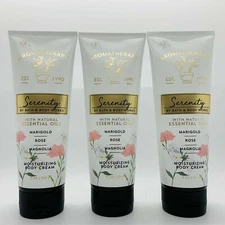 Bath & Body Works Aromatherapy Serenity Marigold Rose Magnolia Body Cream X3