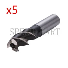 5 pcs 5mm x 5mm Four 3 Flute HSS & Aluminum End Mill Cutter CNC Bit