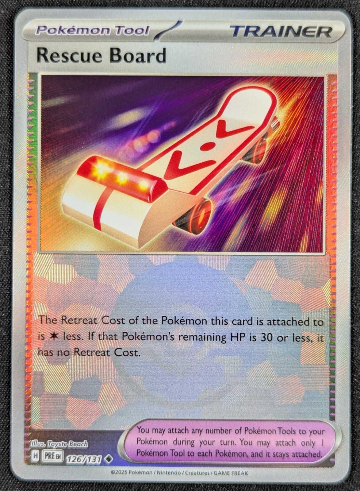 Rescue Board 2025 Reverse Holo Poke Ball Pokemon Card 126/131 (NM)