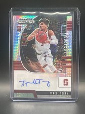2020  Panini Prizm Draft #PA-TT Tyrell Terry RC Auto Silver Hyper