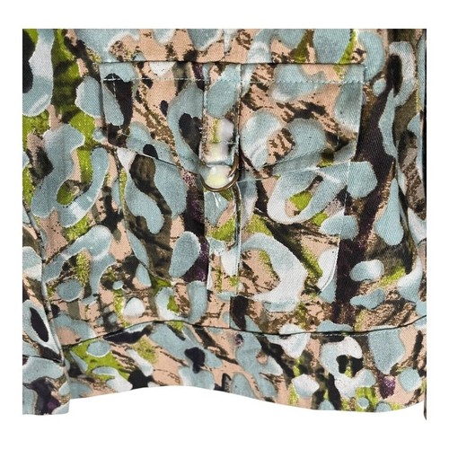 Lifestyle Womens Blazer Jacket Medium Green Floral Long Sleeve Casual Business - Picture 8 of 11
