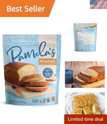 Pamela's Gluten Free Bread Mix, Multi-Purpose, Dairy Free, 11 Whole Grains, 4...