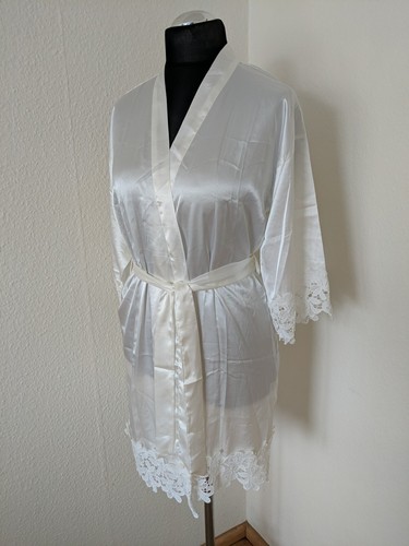 Bride Hochzeit Damen Morgenmantel Bademantel weiß Größe M - Bild 2 von 6