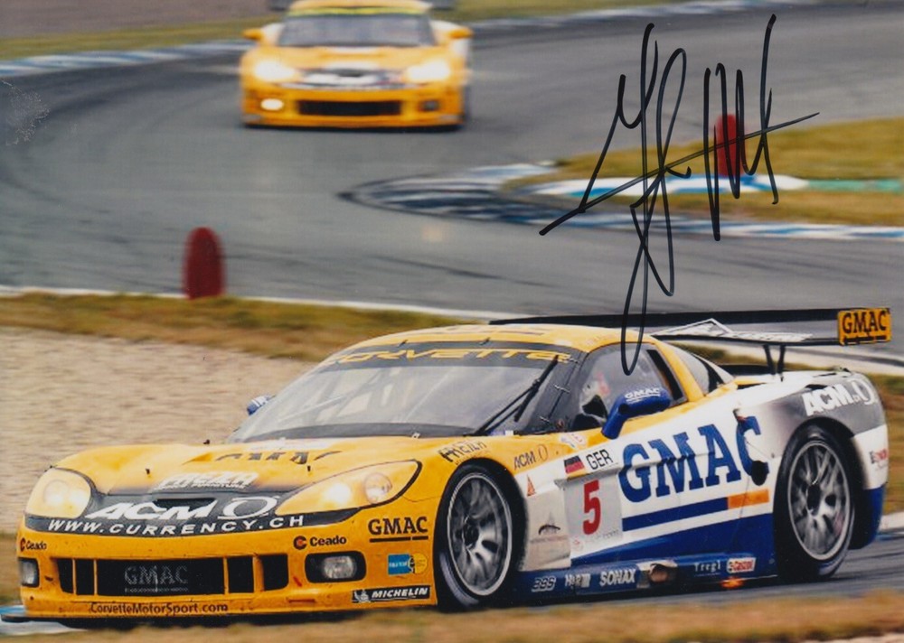 Mike Hezemans Autographed 7x5 Corvette Racing Photo 2
