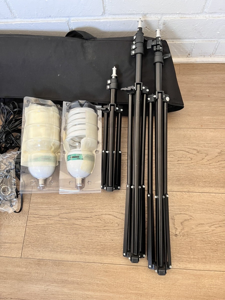 LS Pro Photo Studio Light Kit 2 PB-85 85Watt Lights, 2 Umbrellas