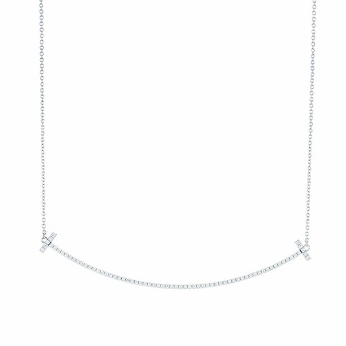 Tiffany \u0026 Co. T Smile Diamond Necklace 