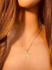 Gold Filled Script Initial Necklace