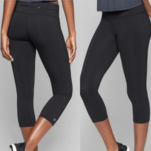 Athleta Sonar Capri Leggings Black Size 