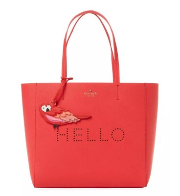 NWT KATE SPADE HALLIE HELLO PARROT FLIGHTS OF FANCY