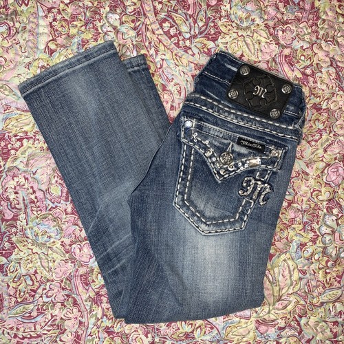 Cuffed Capri Distressed Jeans size 
