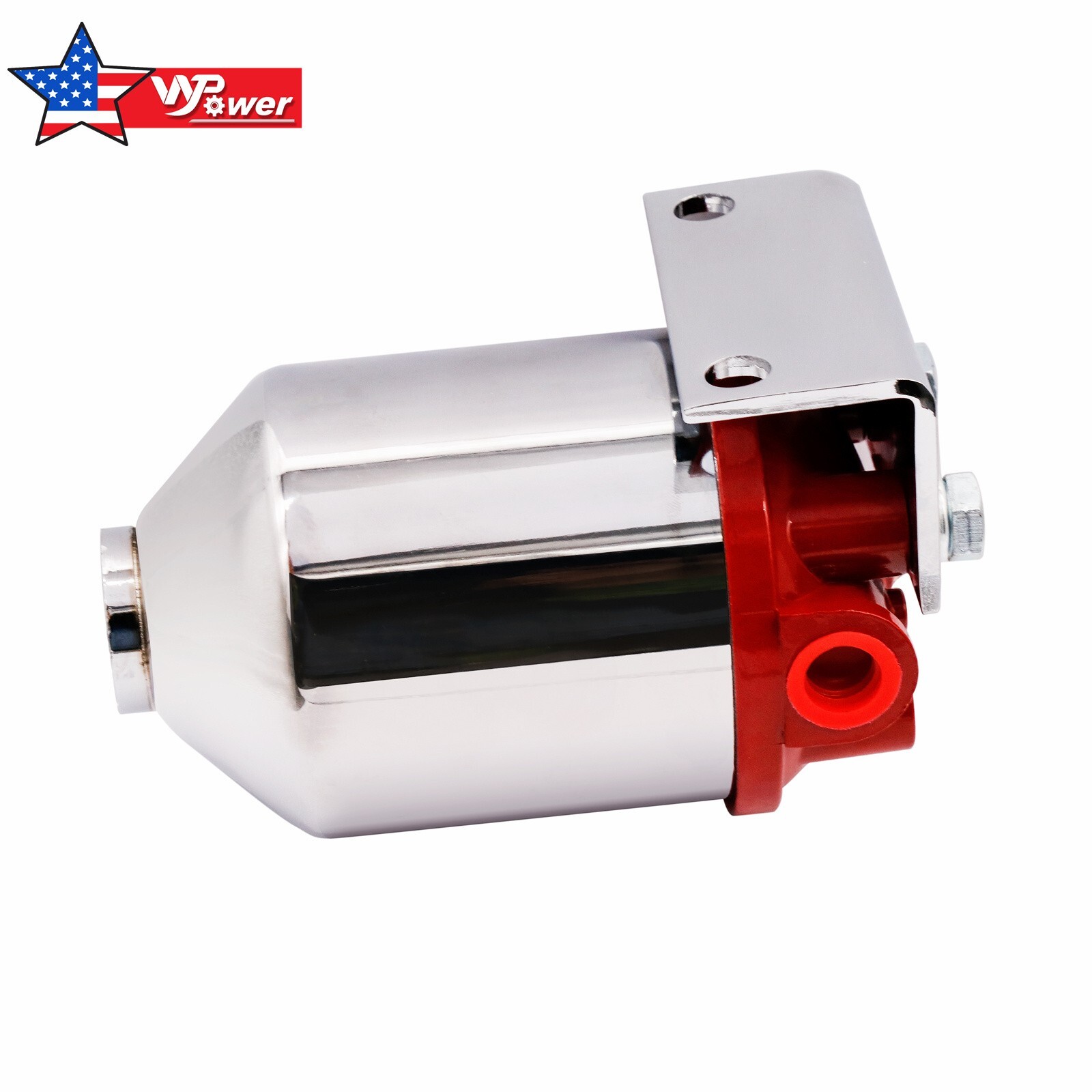 Inline Canister Large Fuel Filter Frame 3/8 NPT Inlet Outlet Racing 10