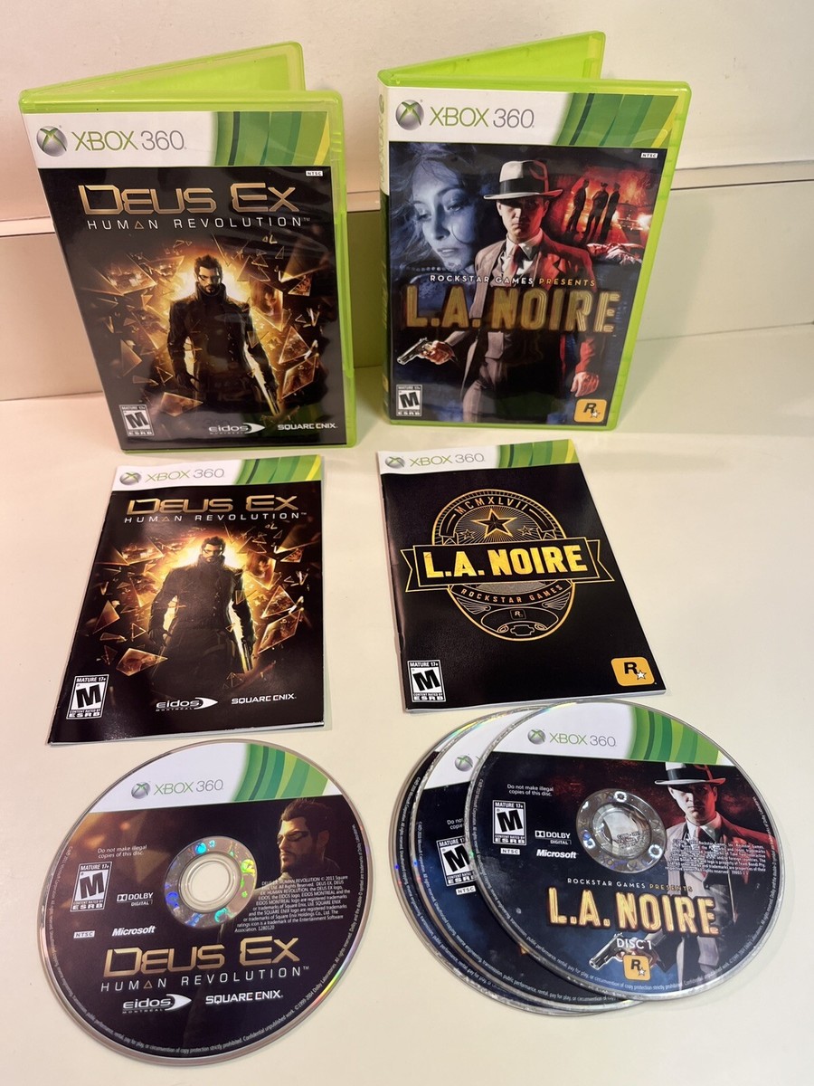 Xbox 360 Detective Lot Deus Ex Human Revolution LA Noire