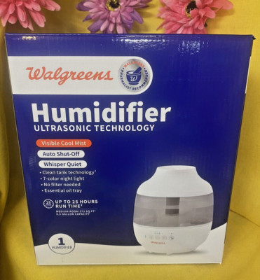 Walgreens Medium Room Ultrasonics Humidifier .5 Gallon, Visible Cool Mist,