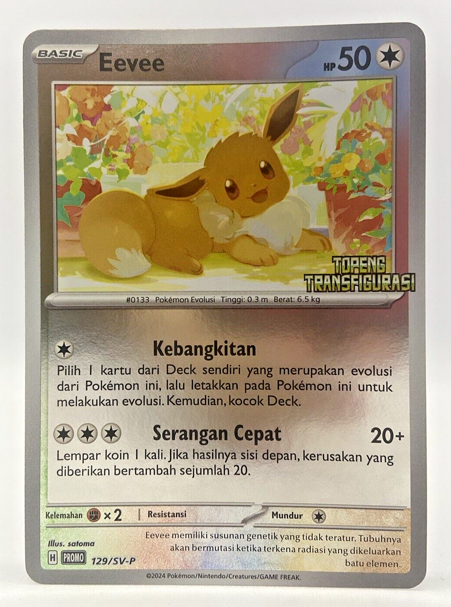Limited Eevee Promo 129/SV-P Topeng Transfigurasi Holo Pokemon