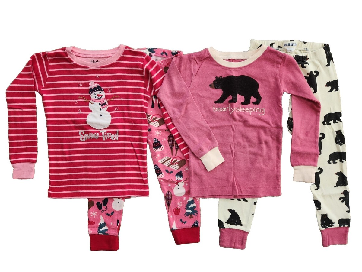 Girls 4T PJ Sets HATLEY; LITTLE BLUE HOUSE Pink Red Multi