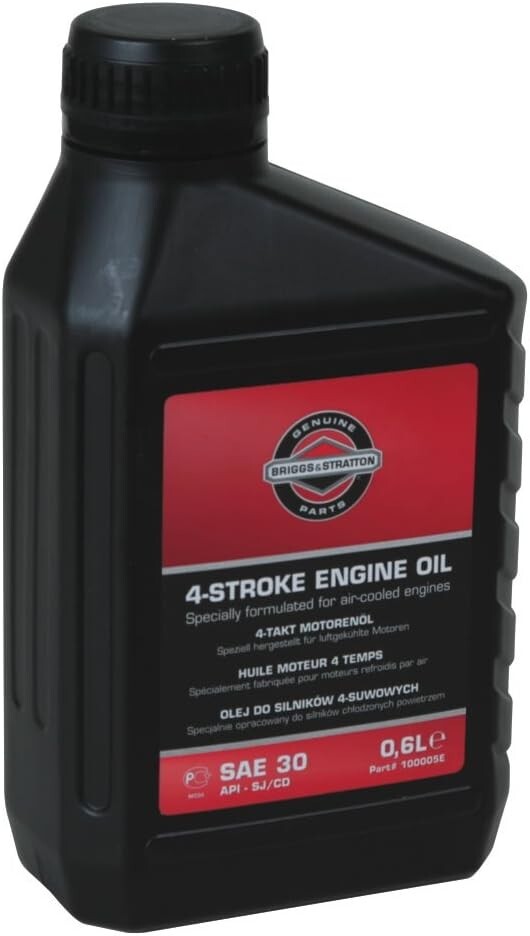 New Briggs Stratton 100005E 4 Stroke Lawn Mower Engine Oil SAE30 0.6 L