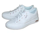 SKECHERS Arch Fit Arcade Meet Ya There Sneakers Women's 9 White Canvas 117190