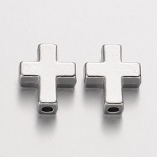 20pcs Tibetan Style Alloy Bead Cross Silver Spacer Beads for Bracelets Necklace