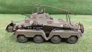 Modelo de tanque 1:35 construido vagón blindado alemán Sd.Kfz. (PM126)