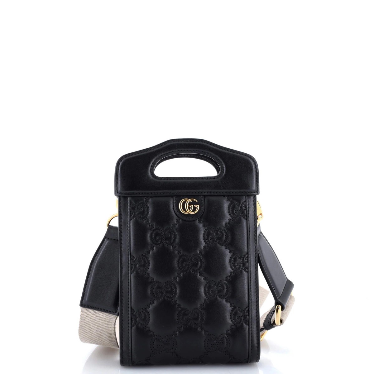 Gucci Top Handle Crossbody Bag GG Matelasse Leather Mini - Main Image