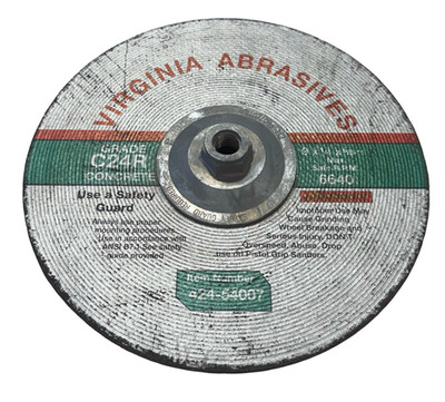 Virginia 9'' x 1/4'' x 5/8-11 Concrete Grinding Wheel C24R