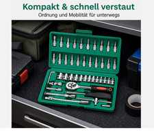 46-teiliges Mechaniker-Werkzeug-Set 1/4, Sechskant-Bit-Steckschlüsselsatz