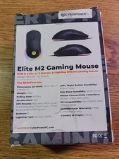 Cyberpower PC Elite M2 RGB Wired Mouse 6 Color 6 Button MO-131-302 Black - New