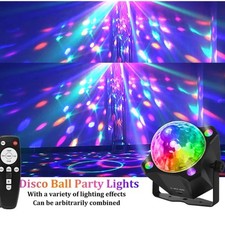 Disco Ball RGB Lights Sound Activated Strobe LED Stage Projector Party Lights US