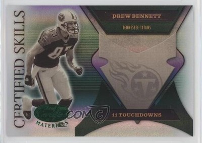 2005 Leaf Certified Materials Skills Mirror Emerald 3/25 Drew Bennett #CS-36 0l1