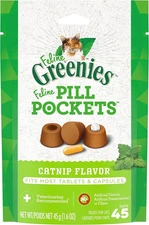 Greenies Feline Pill Pockets for Cats Natural 45 Count (Pack of 1), Other 