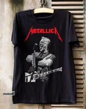 Metallica James Hetfield Heavy Metal Band Black Unisex T-shirt Size S-5XL