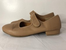 Dance Pre-Owned Tap Shoes Adult 5.5W Tan So Danca TA38 Mary Jane Leather Loop