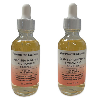 2 pack Vitamins and Sea beauty Dead Sea Minerals & Vitamin C Skin Serum SEALED