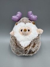 F.A.O. Schwarz Hedgehog W/ Purple Heart Boppers Plush 7 Inch Stuffed Animal