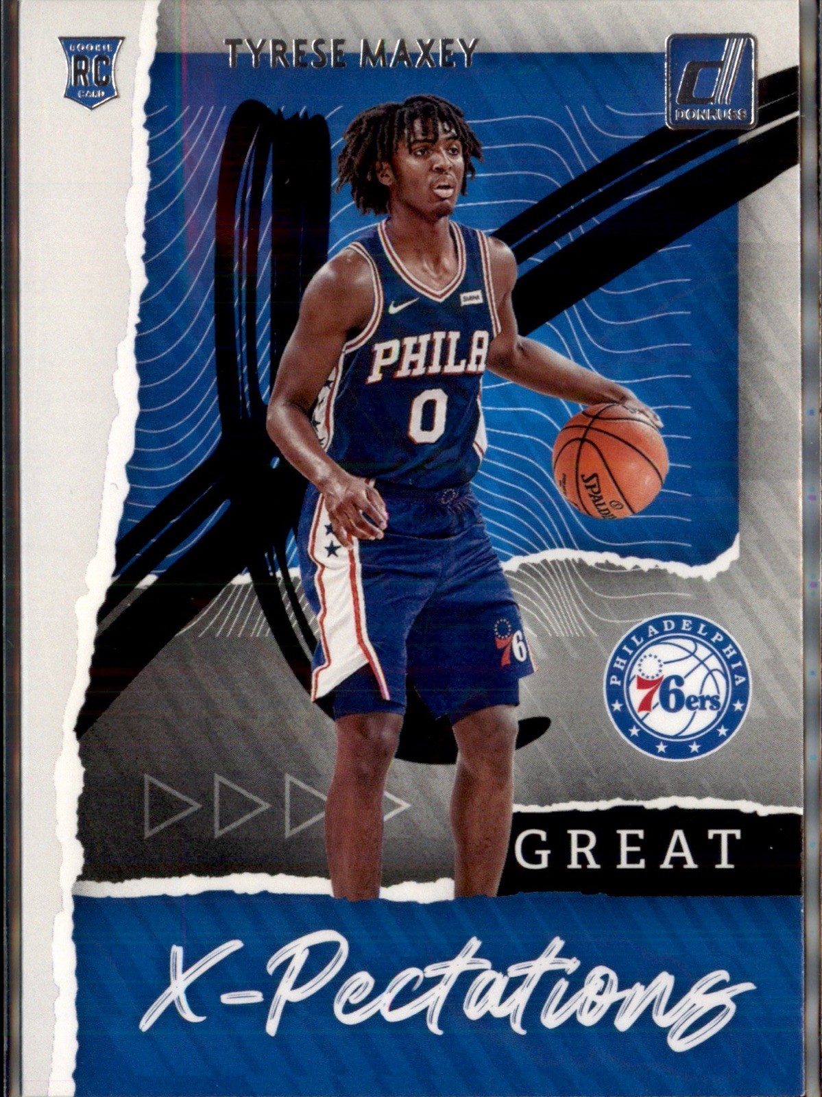 2020-21 Panini Donruss TYRESE MAXEY Great X-Pectations Rookie #21