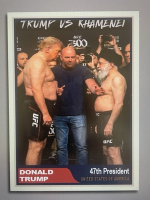 #ad Donald Trump 2025”47“ Custom ACEO Trump Vs Khamenei $6.00