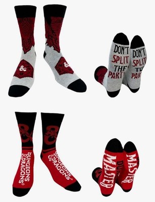 Hyp Comix Socks Dungeons & Dragons Crew Socks - Critical Fail #2 New Size 6-12